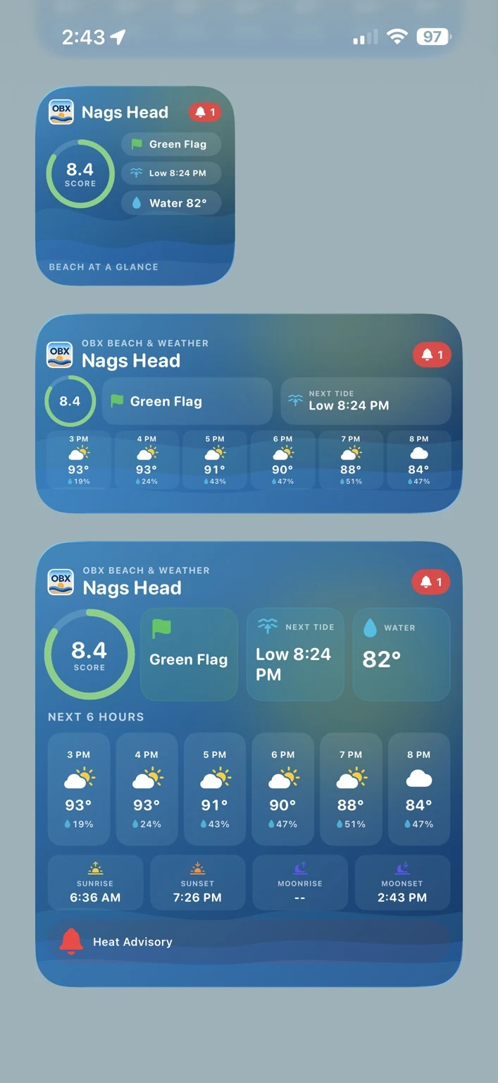 iPhone widgets